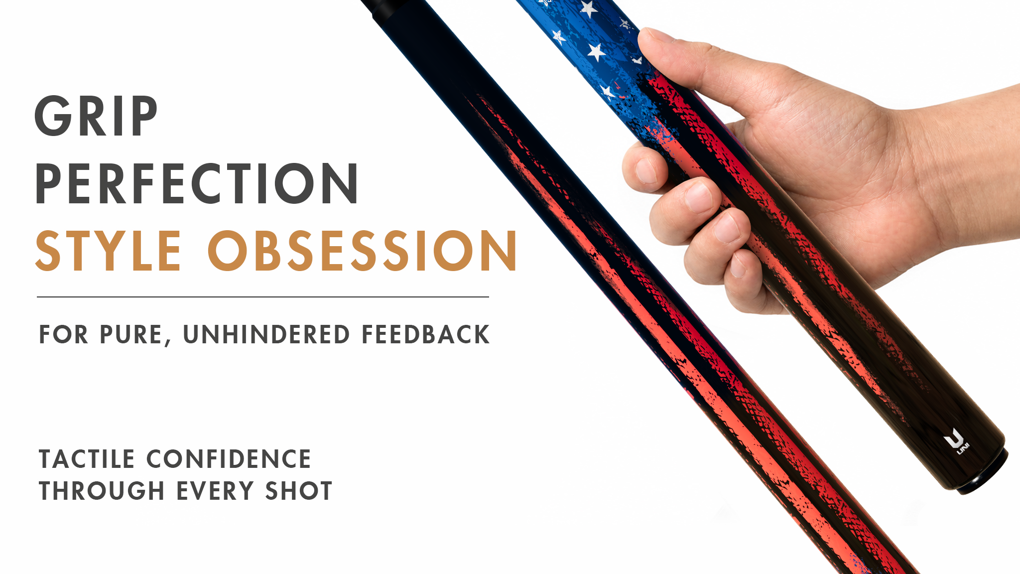 Uni Vintage American Flag Carbon Fiber Pool Cue | 250th Anniversary Edition - Detail 2