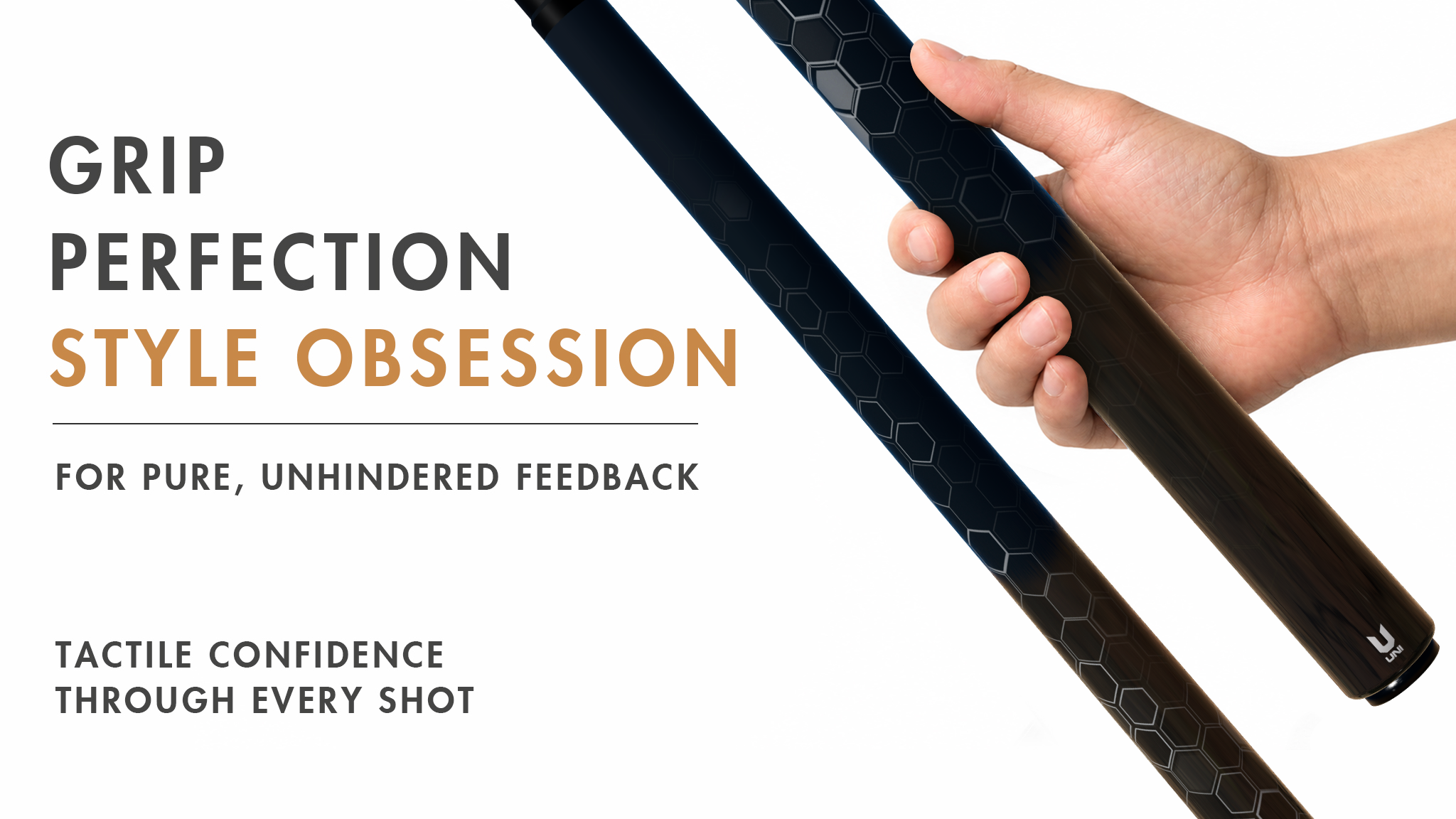 Uni Honeycomb Carbon Fiber Pool Cue | Modern Composite Texture - Detail 2