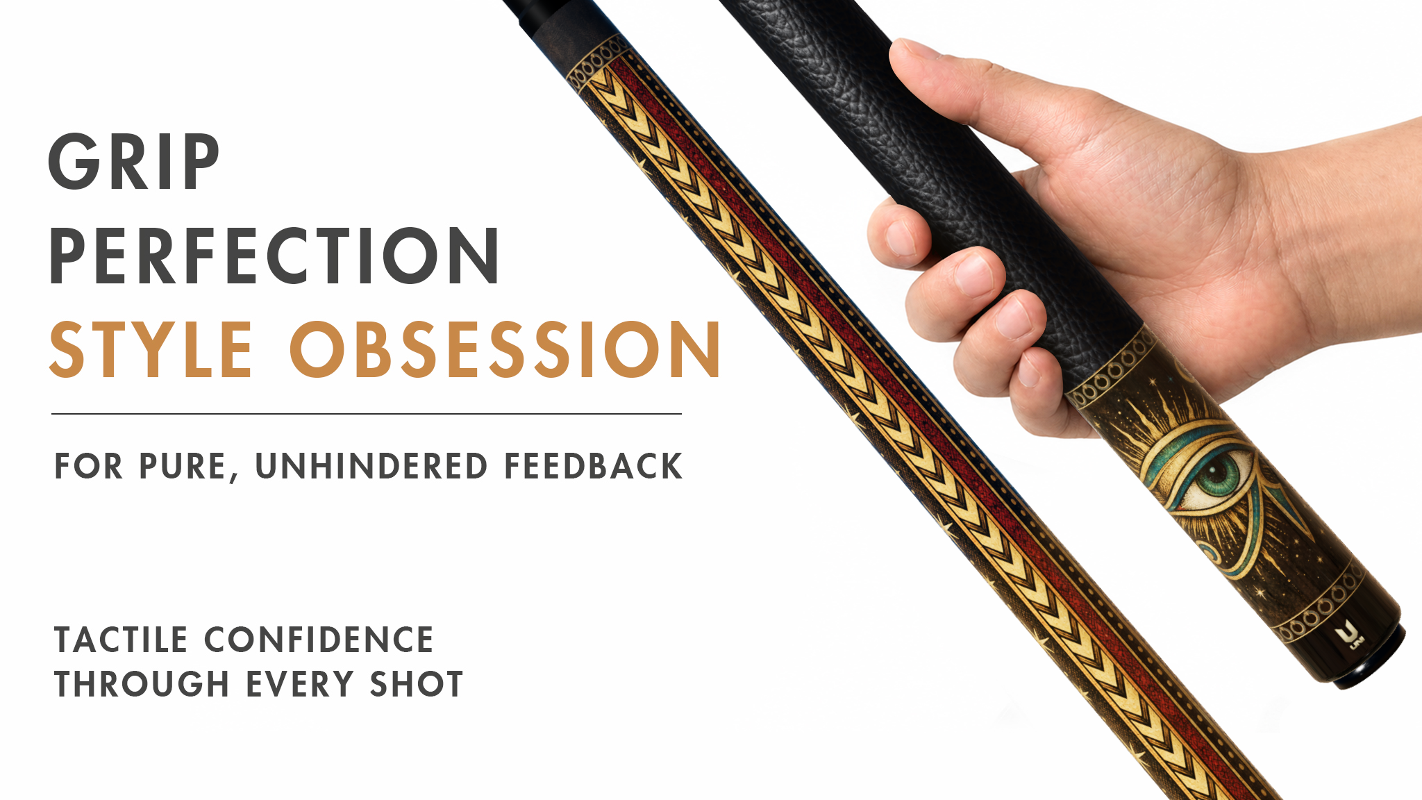 Uni Eye of Horus Carbon Fiber Pool Cue | Ancient Egyptian Mythology - Detail 2