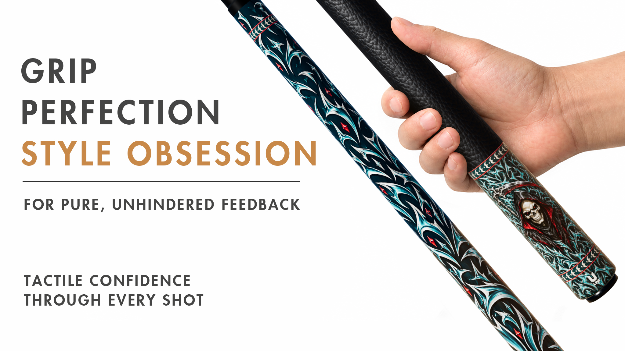 Uni Skull Reaper Carbon Fiber Pool Cue | Gothic - Detail 2