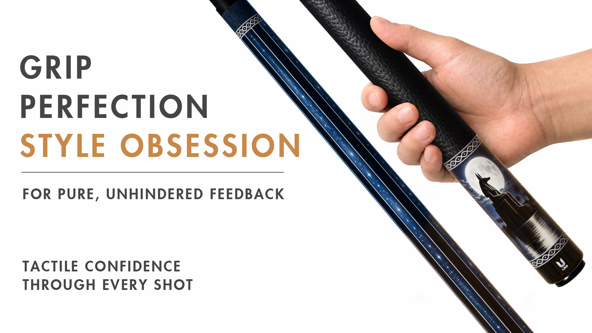 Uni Anubis Moonlight Carbon Fiber Pool Cue | Egyptian Mythology - Detail 2