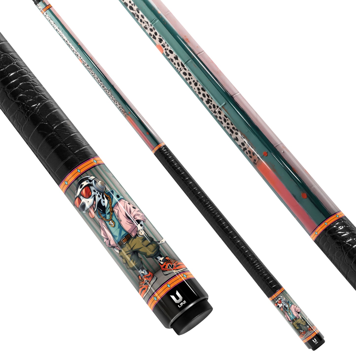 Urban Dalmatian Elite Carbon Fiber Pool Cue - High-Street Fashion & Animal Print Design Stick