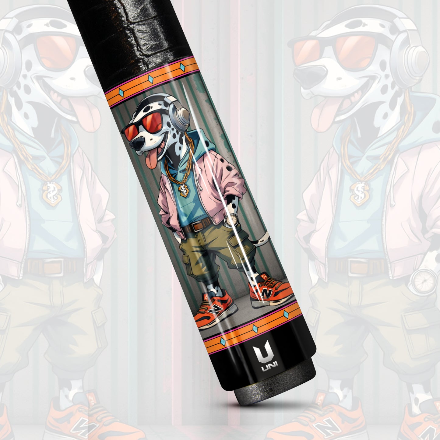 Urban Dalmatian Elite Carbon Fiber Pool Cue - High-Street Fashion & Animal Print Design Stick