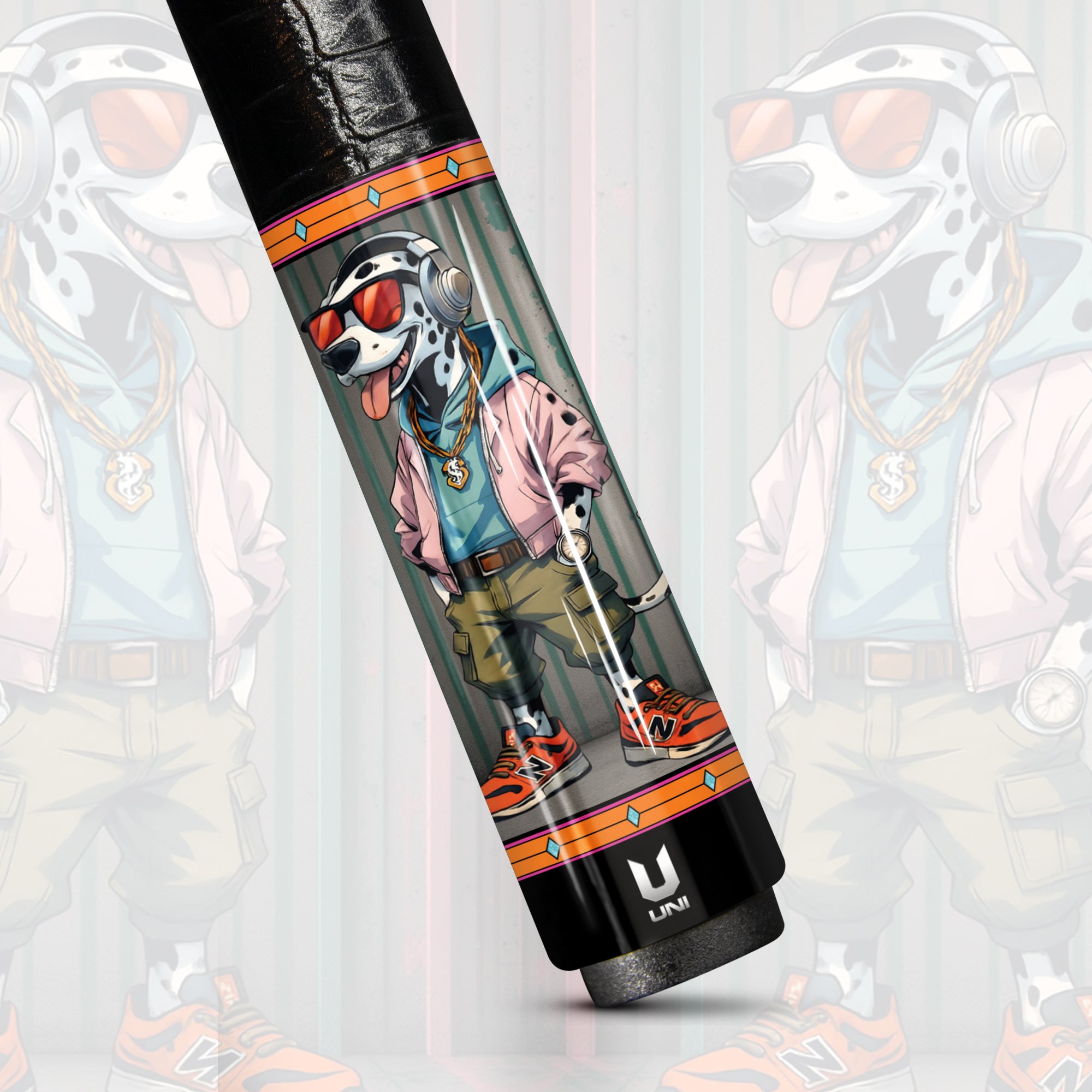 Urban Dalmatian Elite Carbon Fiber Pool Cue - High-Street Fashion & Animal Print Design Stick