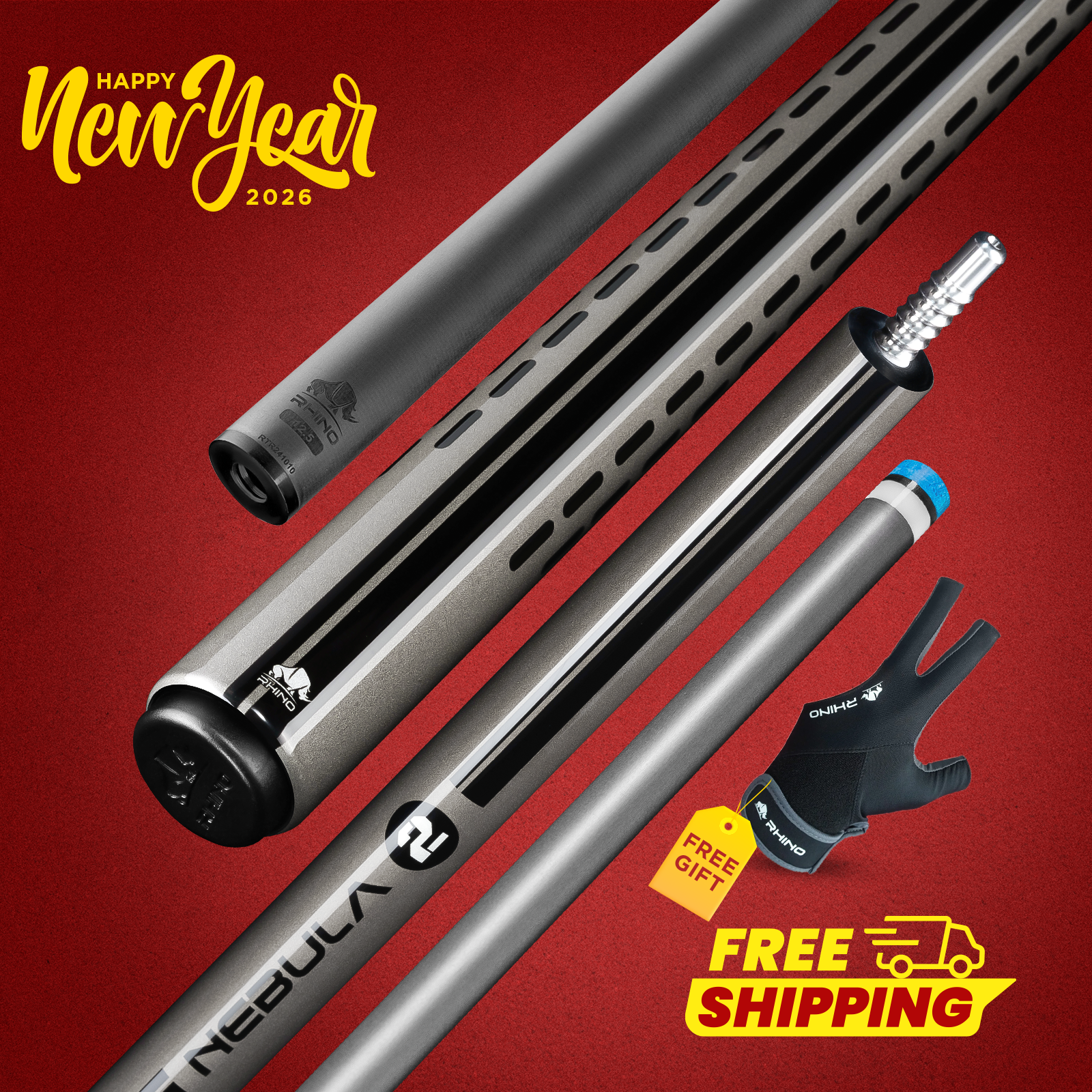 Nebula 2 Pool Cue - Charcoal Gray - Wrapless – Prime Cues