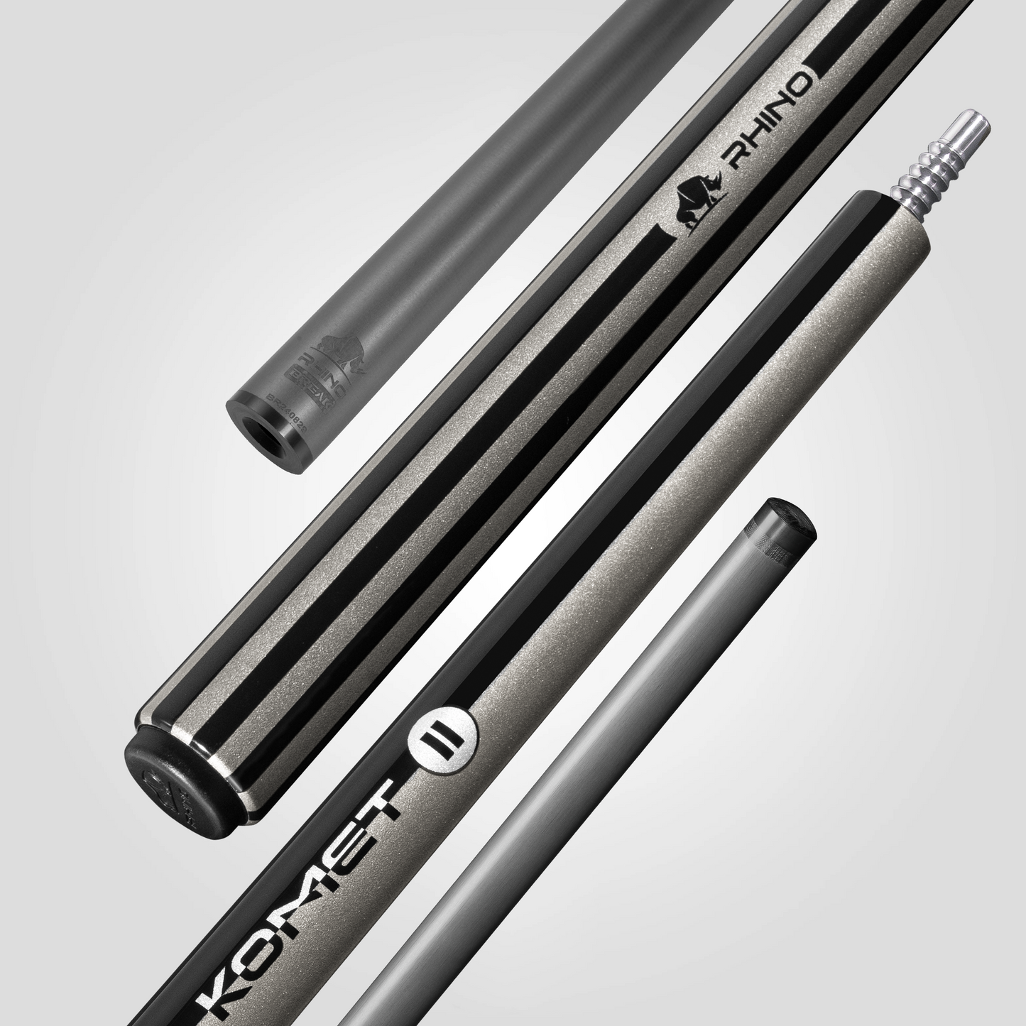 RHINO KOMET II Break Cue - Black & Gray