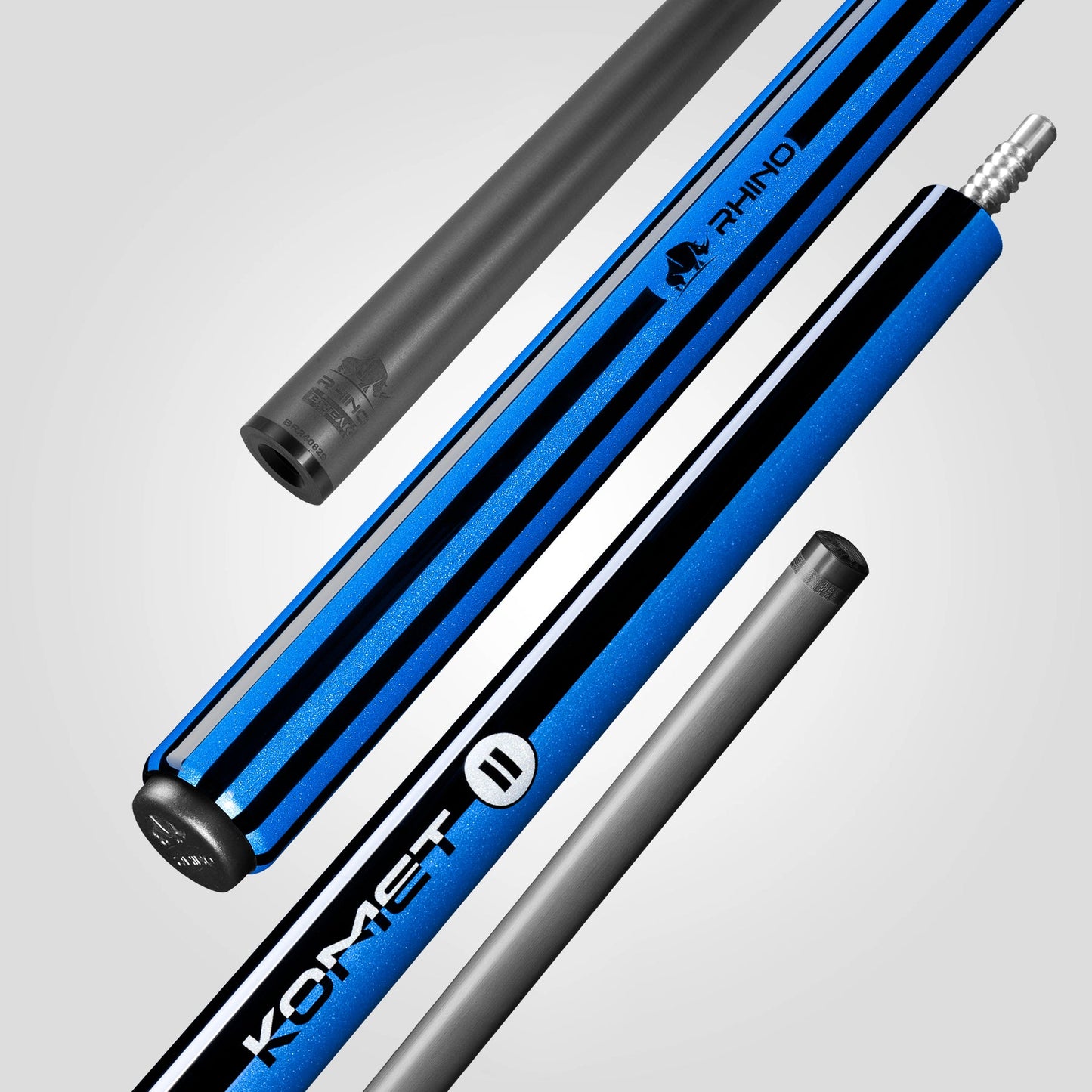 RHINO KOMET II Break Cue - Black & Blue