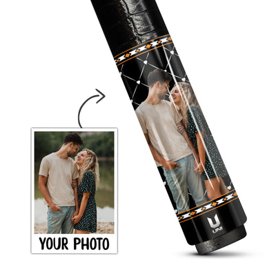 Uni Custom Couple Photo Carbon Fiber Pool Cue | Romantic Personalized Gift