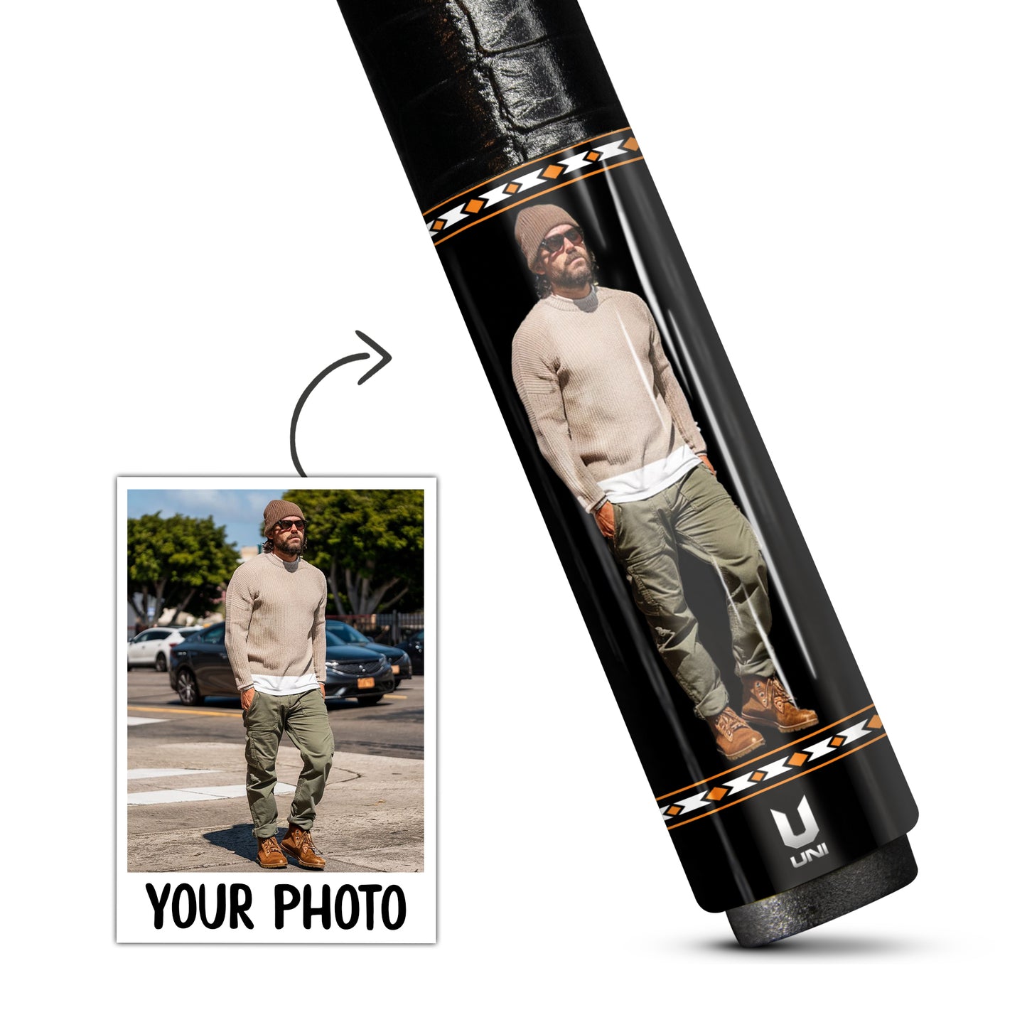 Gậy bi-a sợi carbon in ảnh theo yêu cầu – Hình ảnh của bạn trên gậy bi-a.