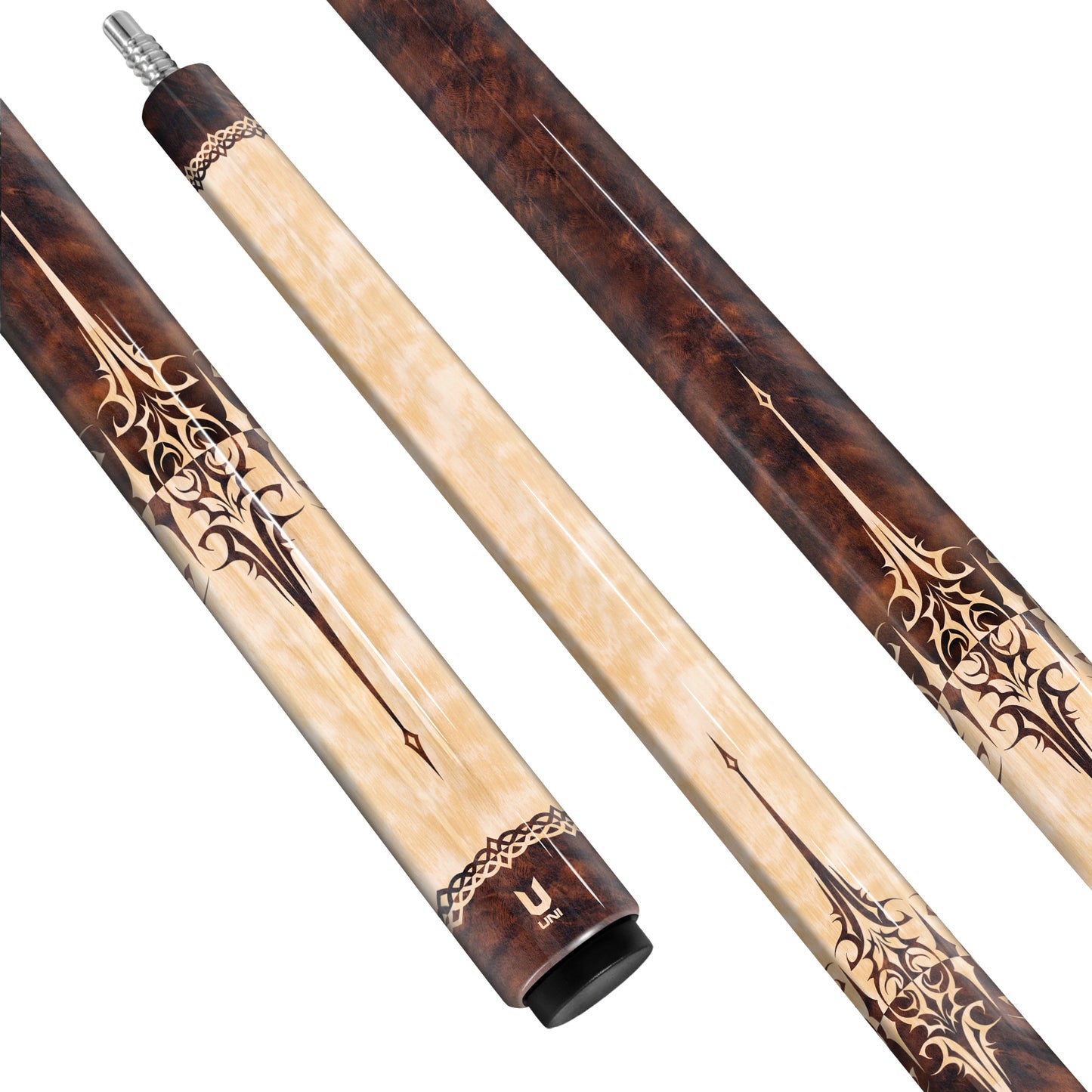 Viking Style Carbon Fiber Pool Cue – Artist-Designed Celtic Edition