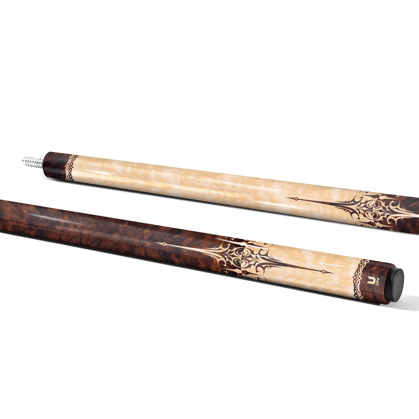 Viking Style Carbon Fiber Pool Cue – Artist-Designed Celtic Edition