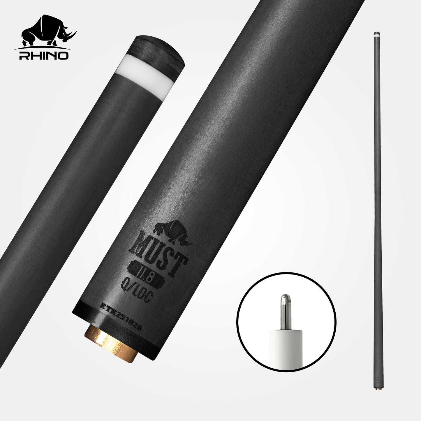 RHINO MUST 30" / Q-loc Pro Carbon Pool Cue Single Shaft