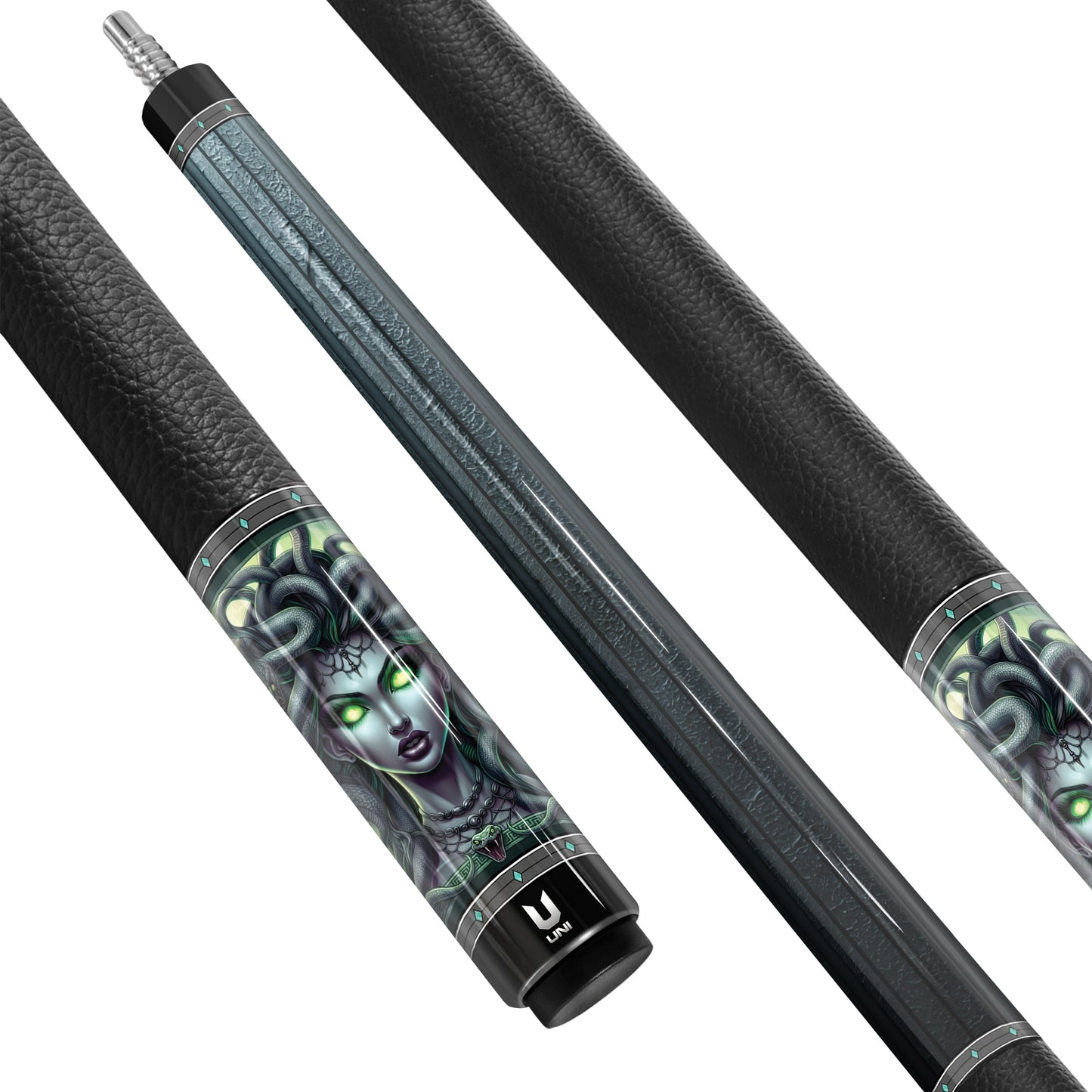 Medusa "Toxic Venom" Custom Carbon Fiber Billiard Cue - Neon Acid Green Glow Edition - Elite Low Deflection Performance Stick