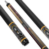 Medusa "The Sanctuary" Custom Carbon Fiber Billiard Cue - Gold & Burgundy Architectural Design - High-Performance Low Deflection Professional Stick