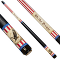 Uni Vintage American Flag Carbon Fiber Pool Cue | Liberty Bell & Bald Eagle