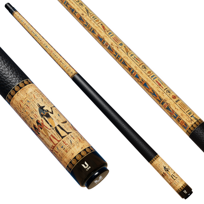 Uni Ancient Egyptian Papyrus Carbon Fiber Pool Cue | Book of the Dead Mythology