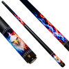 Uni Blue-Red Flame Eagle Pool Cue | Cobalt & Crimson Fire Airbrush Theme