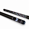 Uni Mother of Pearl Butterfly Pool Cue | Neon Abalone Black Lacquer Theme