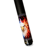Uni Blue-Red Flame Eagle Pool Cue | Cobalt & Crimson Fire Airbrush Theme
