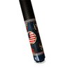 Uni Vintage American Flag Pool Cue | Riveted Enamel Sign Grunge Theme