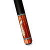 Uni Mother of Pearl Peacock Pool Cue | Abalone Feather Hawaiian Koa Wood Theme