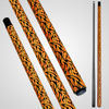 Novera Flame Spiral Carbon Fiber Pool Cue | Fire Theme