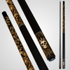 Novera Skull & Crown Pool Cue | Ebony Sapphire Royal Theme