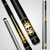 Novera Skull & Crown Pool Cue | Gold Garnet Royal Theme