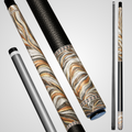 Novera Damascus Steel Feather Pool Cue | Copper Brass Feather Theme