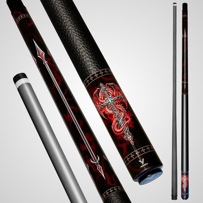 Novera Inferno Dragon Carbon Fiber Pool Cue | Fiery Fantasy Design