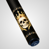 Novera Skull & Crown Pool Cue | Gold Garnet Royal Theme