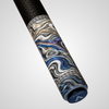 Novera Damascus Steel Pool Cue | Cobalt Silver Ripple Theme