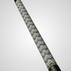 Novera Damascus Steel Wave Pool Cue | Monochrome Silver Brass Theme