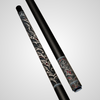 Novera Samurai Mask Pool Cue | Black Steel Silver Tribal Theme