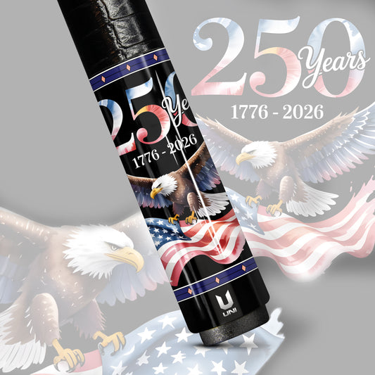 USA 250th Anniversary "Declaration of Independence" Carbon Fiber Pool Cue - Patriotic Heritage Edition (1776-2026)