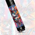 Uni Cat Carbon Fiber Pool Cue | Urban Graffiti & Neon Rune