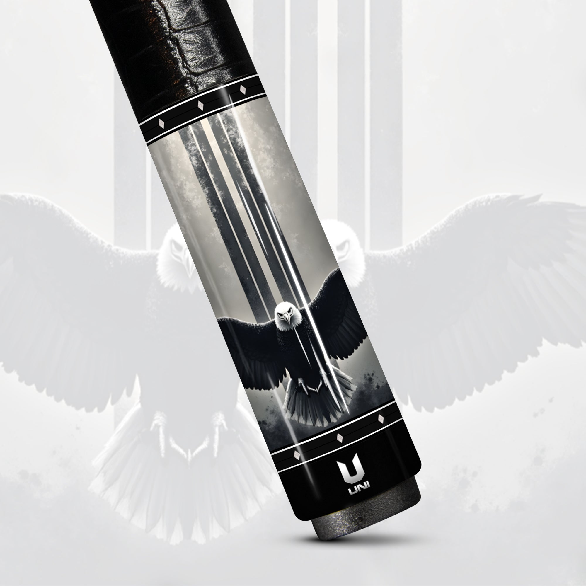 "Black Shadow Eagle" Carbon Fiber Pool Cue – Minimalist Noir Edition | Professional Low-Deflection Performance Stick