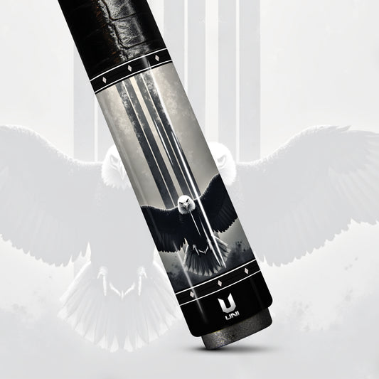 "Black Shadow Eagle" Carbon Fiber Pool Cue – Minimalist Noir Edition | Professional Low-Deflection Performance Stick