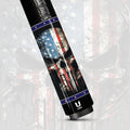 Uni American Patriot Carbon Fiber Pool Cue | Distressed Flag & Skull Art