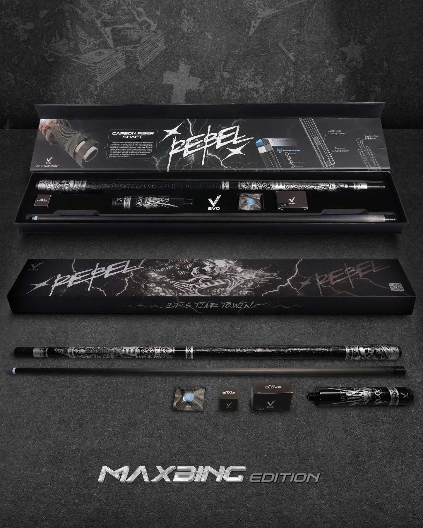 EVO REBEL MAXBING EDITION - BLACK LEATHER WRAP