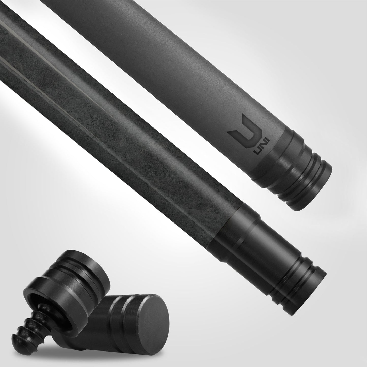 Dark Viking Warrior Skull Carbon Fiber Pool Cue - Dragon Axe Gothic Blackwork Stick