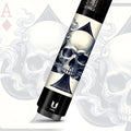 Uni Skull Carbon Fiber Pool Cue | Ace of Spades Smoking Casino Art