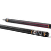 Uni Skull Carbon Fiber Pool Cue | Gothic Casino Dice & Spades Art