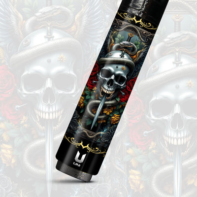Uni Skull Carbon Fiber Pool Cue | Serpent Blade Gothic Wings Sword Art