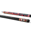 Uni Skull Carbon Fiber Pool Cue | Floral Sugar Skull Calavera Art