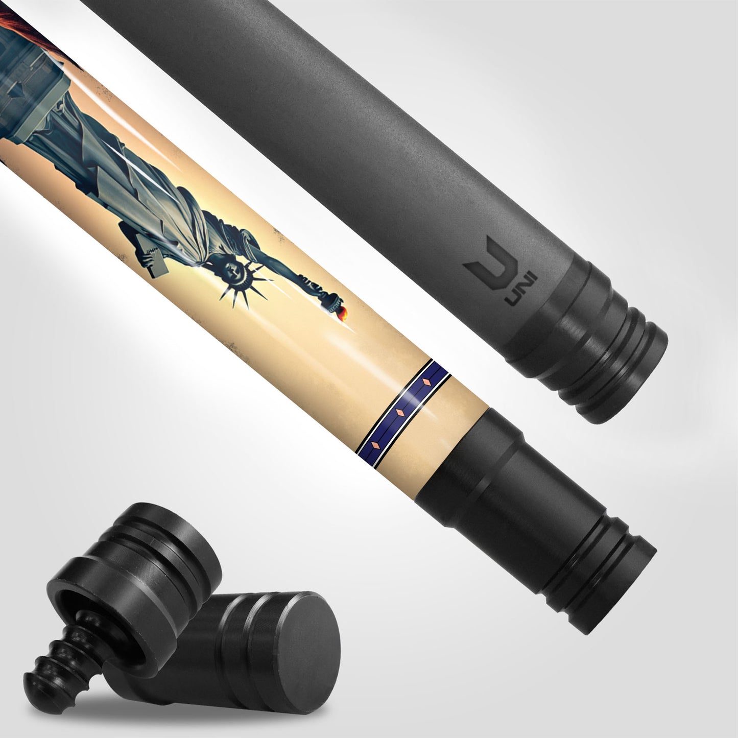 "Soldiers of Faith" Carbon Fiber Pool Cue – USA Hero Edition | Military & Religious Tribute Performance Stick