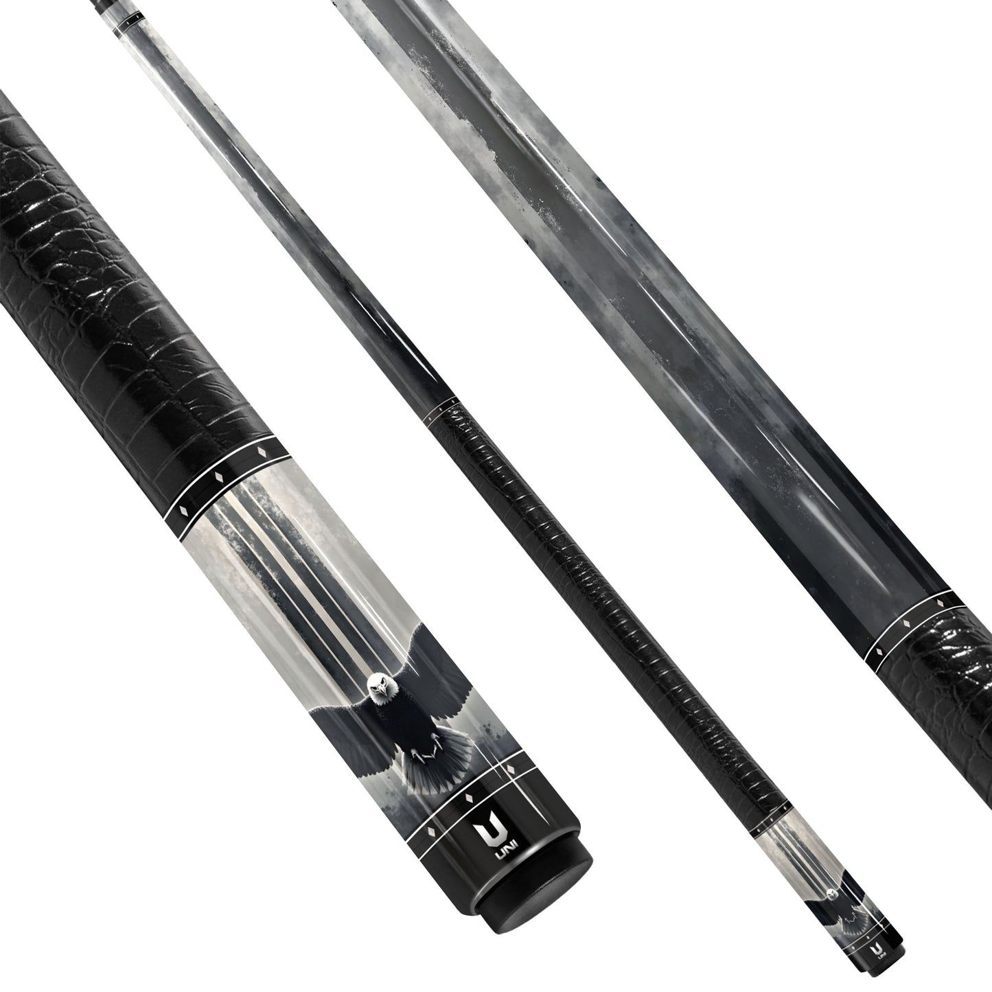 "Black Shadow Eagle" Carbon Fiber Pool Cue – Minimalist Noir Edition | Professional Low-Deflection Performance Stick