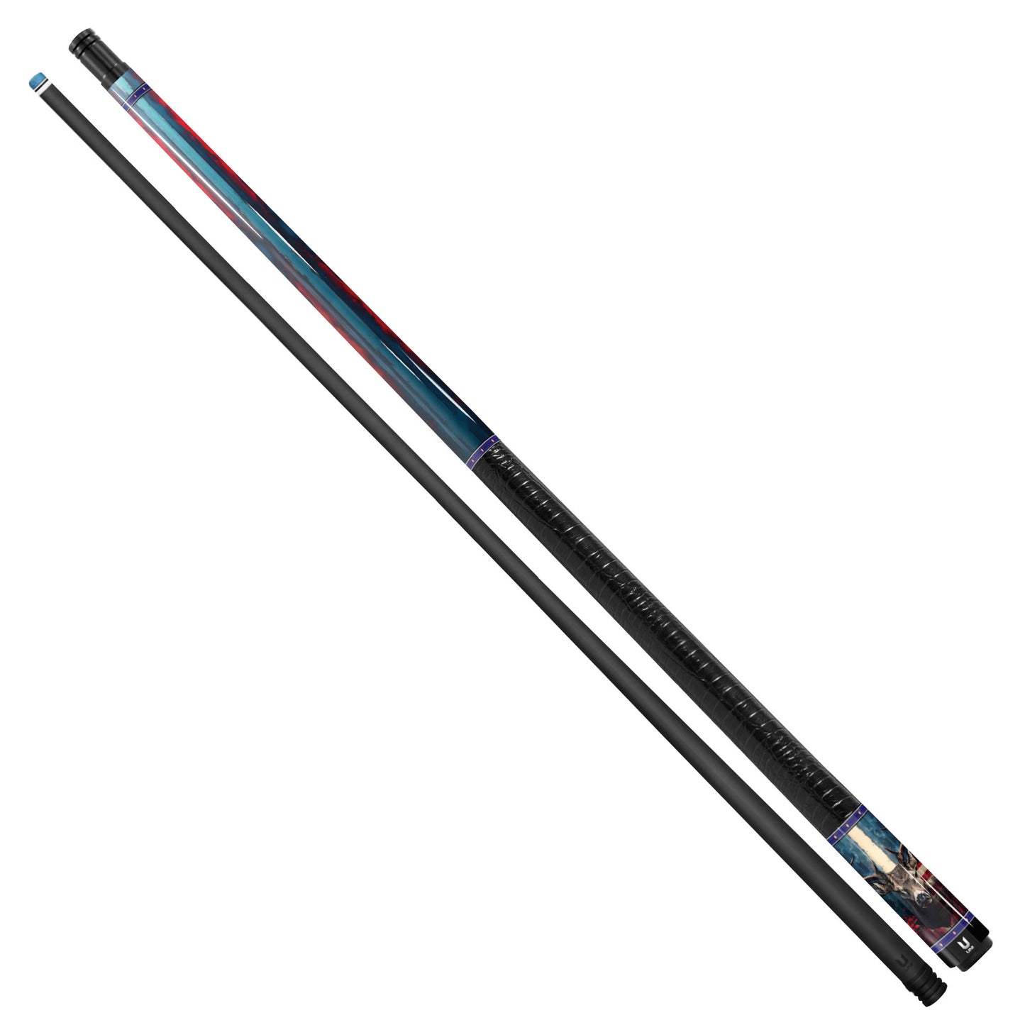 "Majestic Buck" Carbon Fiber Pool Cue – USA Wildlife Edition | Professional Instinct Performance Stick