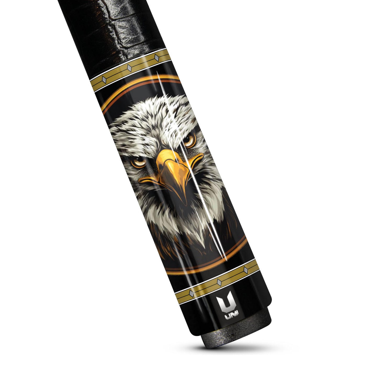 Heritage Timber Eagle Carbon Fiber Pool Cue - Faux Wood Grain Patriotic Art Stick