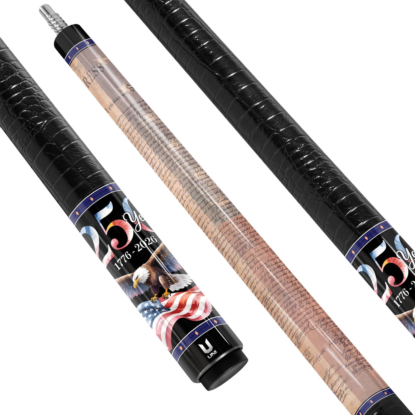 USA 250th Anniversary "Declaration of Independence" Carbon Fiber Pool Cue - Patriotic Heritage Edition (1776-2026)